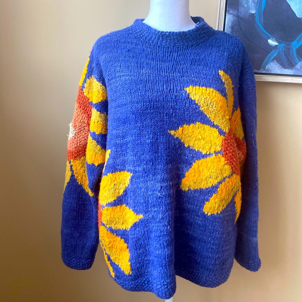 Vintage Sunflower Sweater